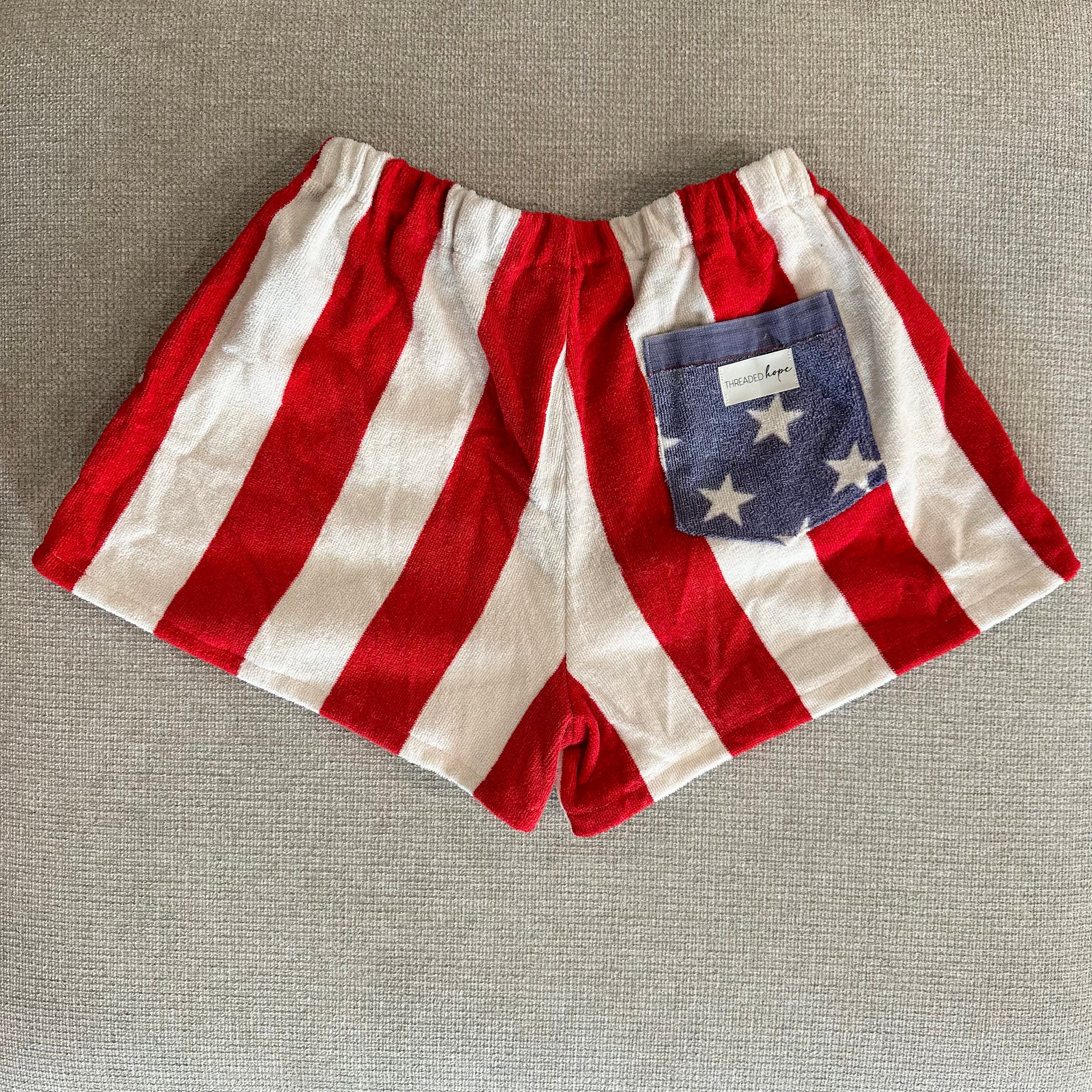 American Flag Towel Shorts thumbnail 2