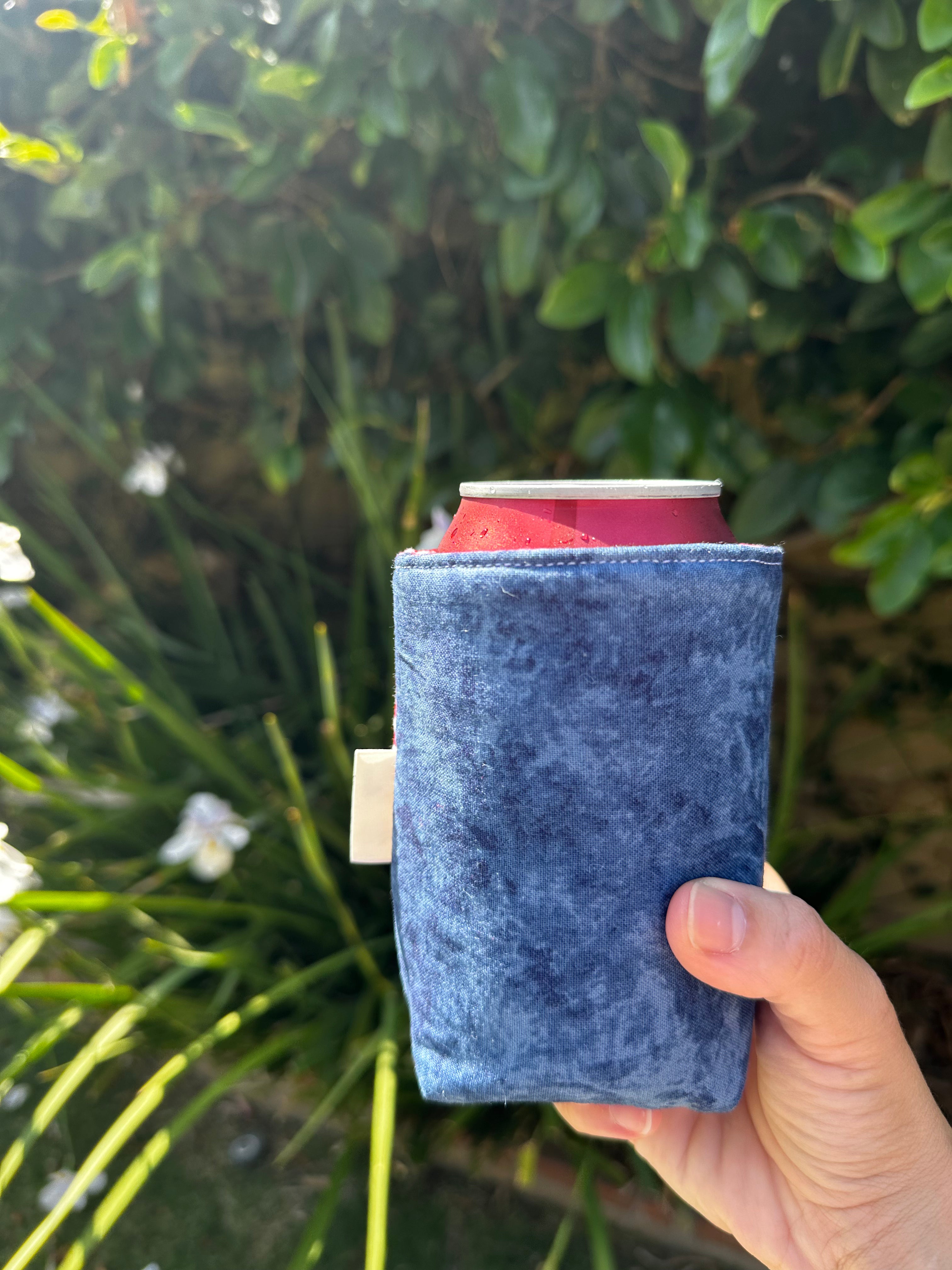 Cotton Red, White & Blue Insulated Can Coozie thumbnail 2