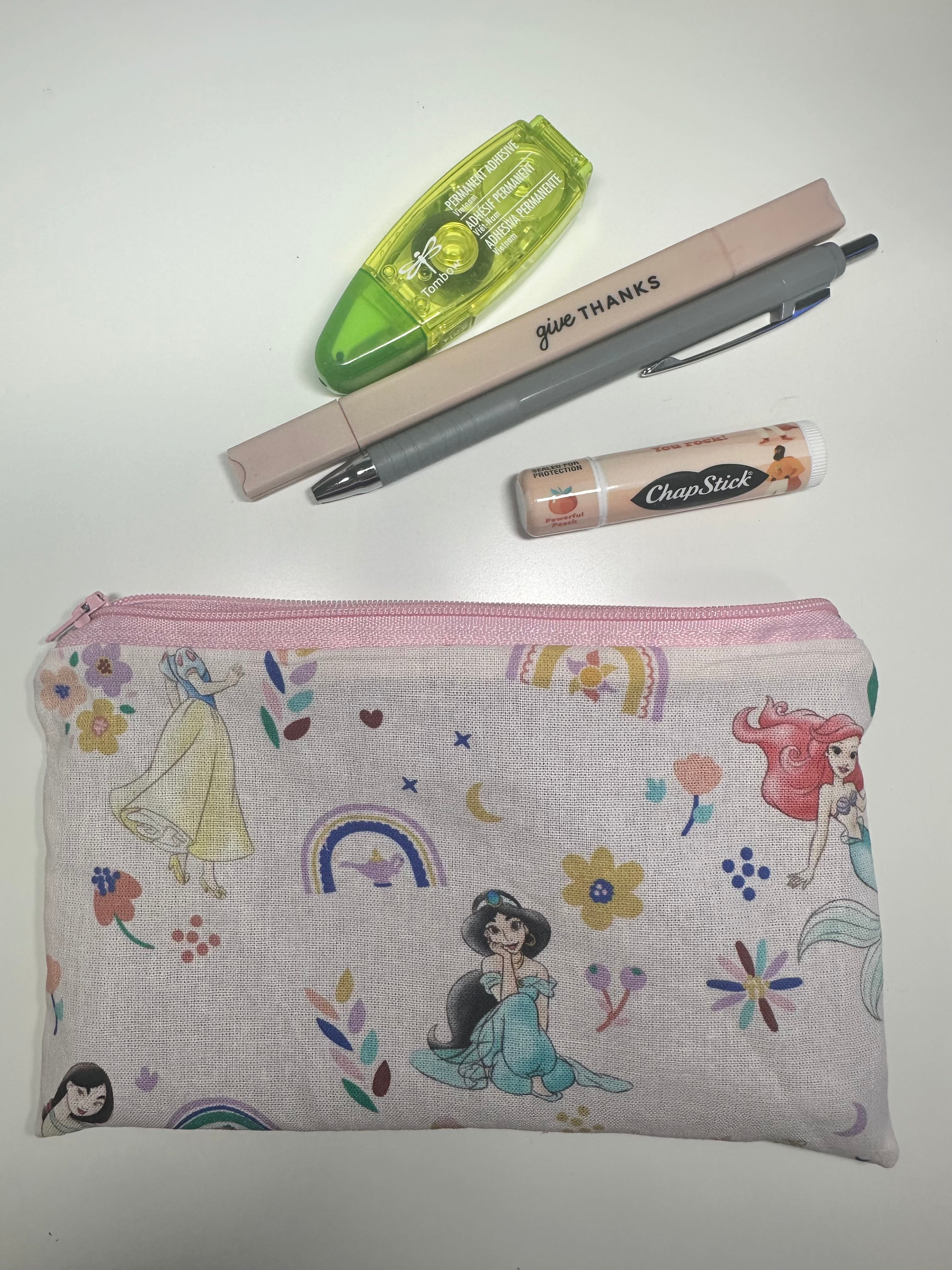 Disney Princess Cotton Zipper Pouch (7” x 4”) thumbnail 3