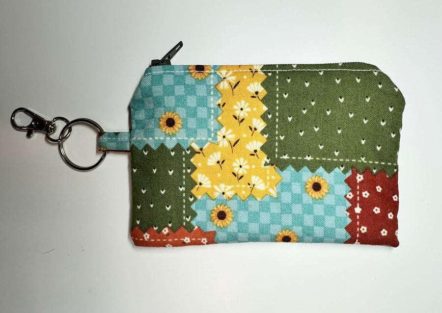 Fall Patchwork Keychain Wallet