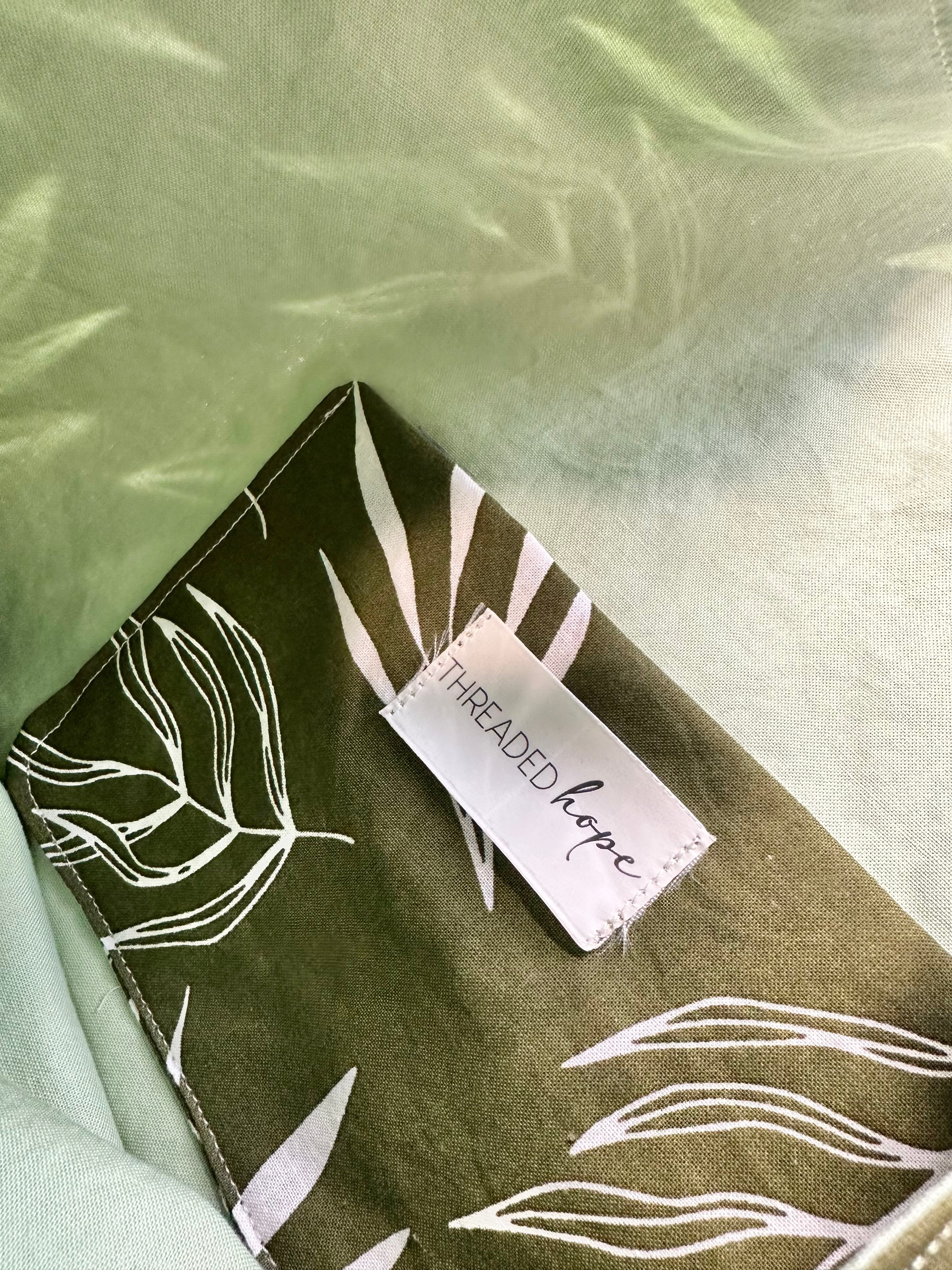 Greenery Slouchy Shoulder Bag with Adjustable Strap & Interior Pocket thumbnail 2