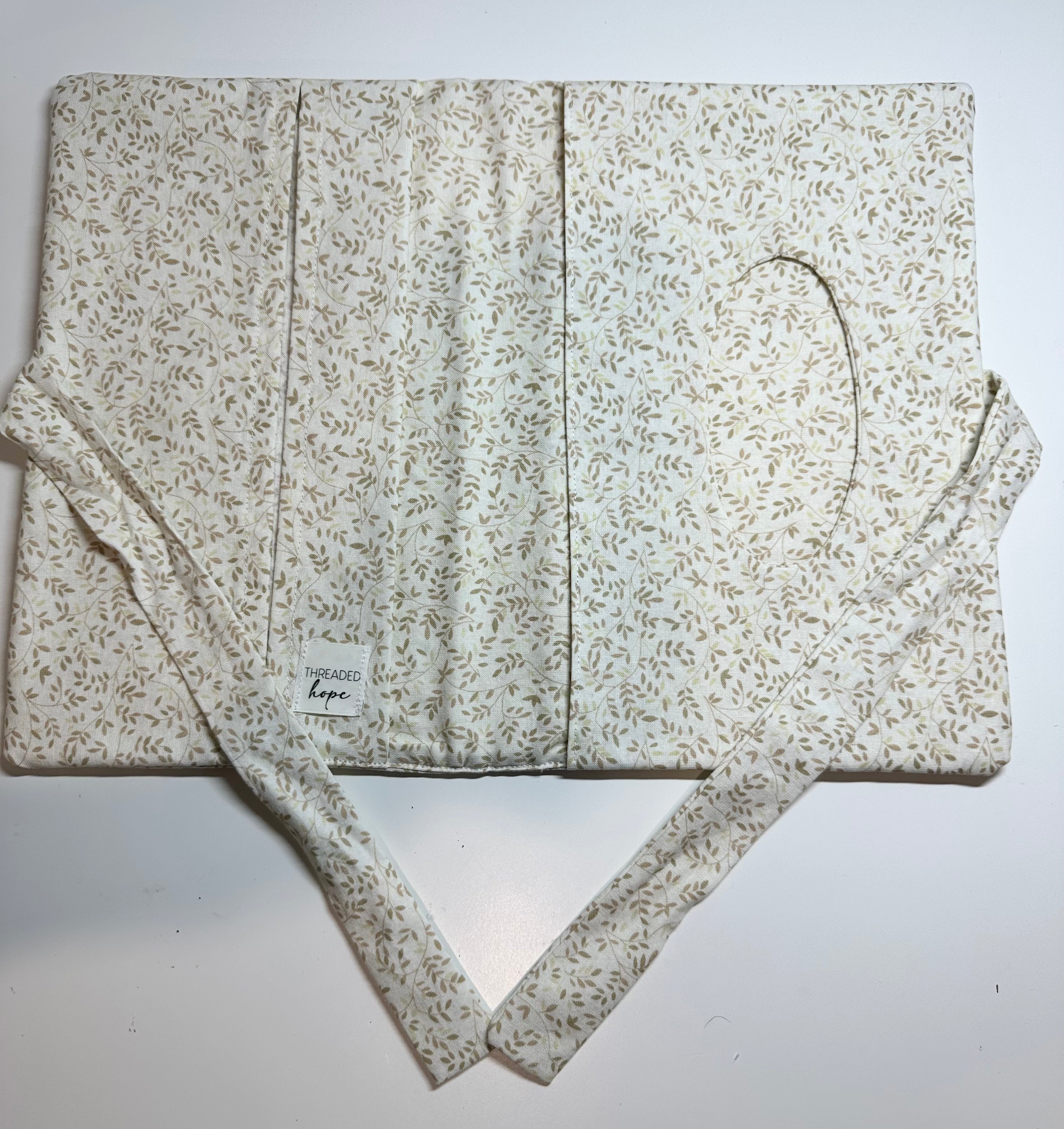 Neutral Cotton Hand-Sewn Diaper Clutch thumbnail 3
