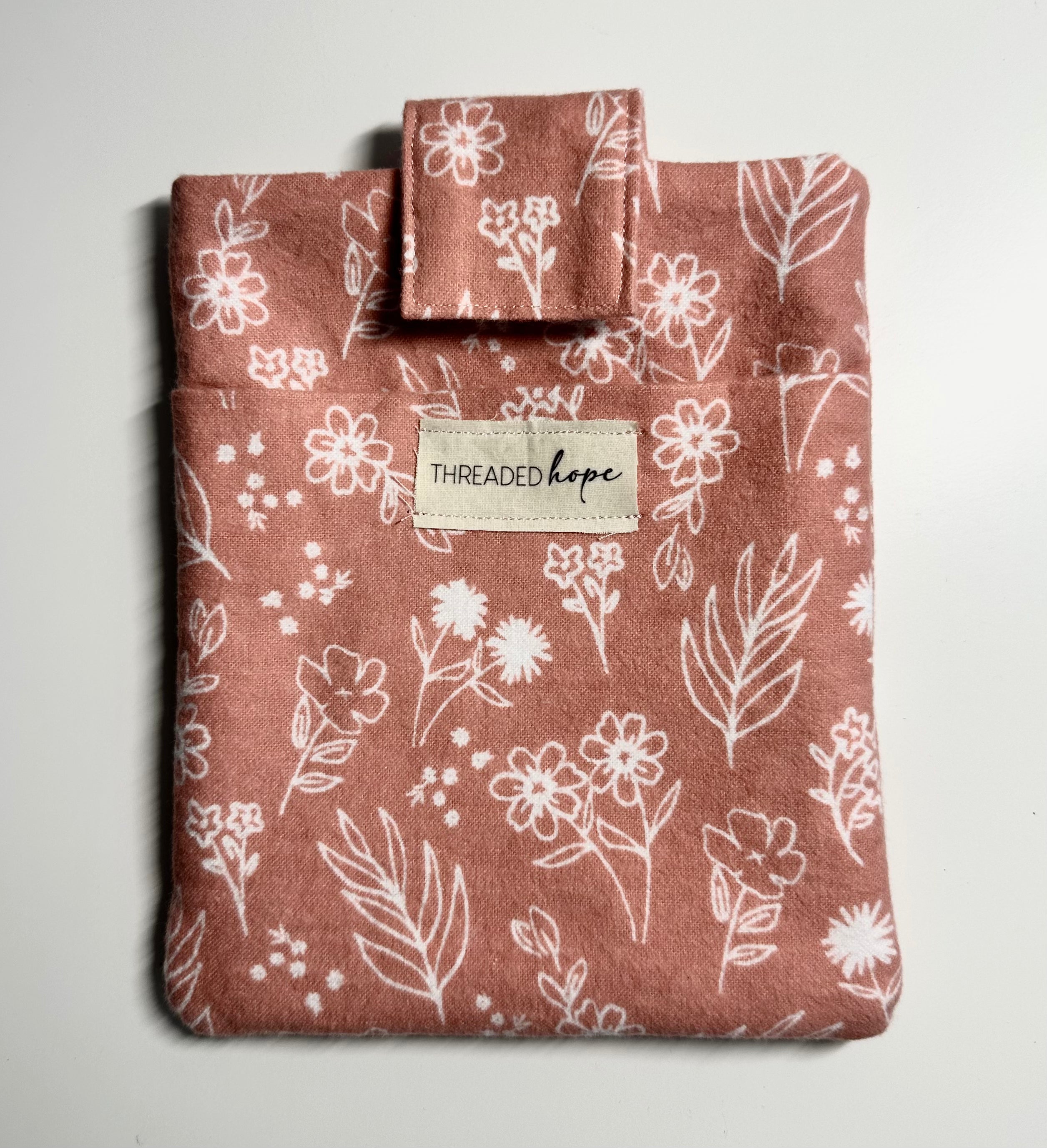 Pink Floral Kindle PaperWhite Sleeve with Front Pocket & Velcro Enclosure thumbnail 3