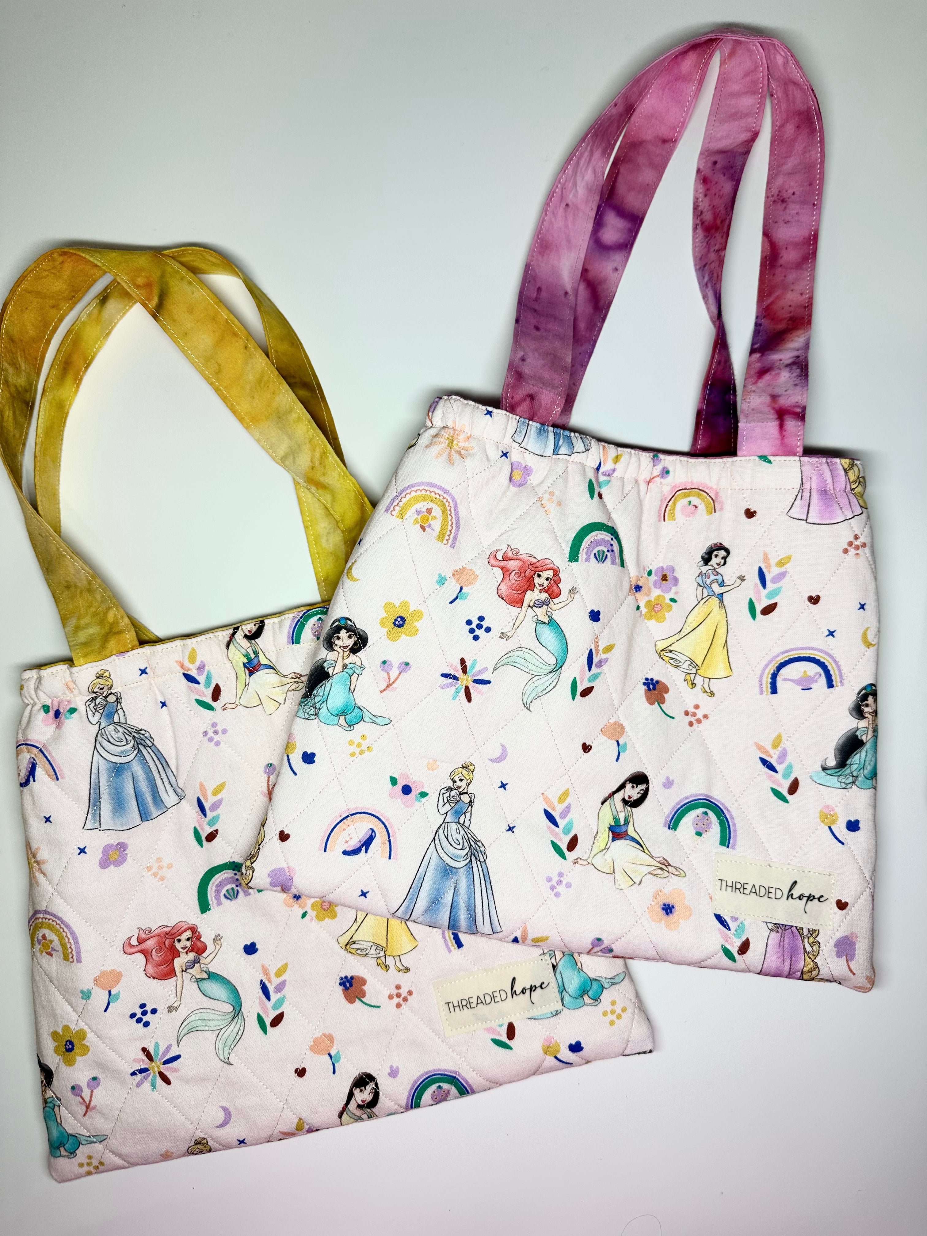 Quilted Disney Toddler Tote Bag with Elastic Closure