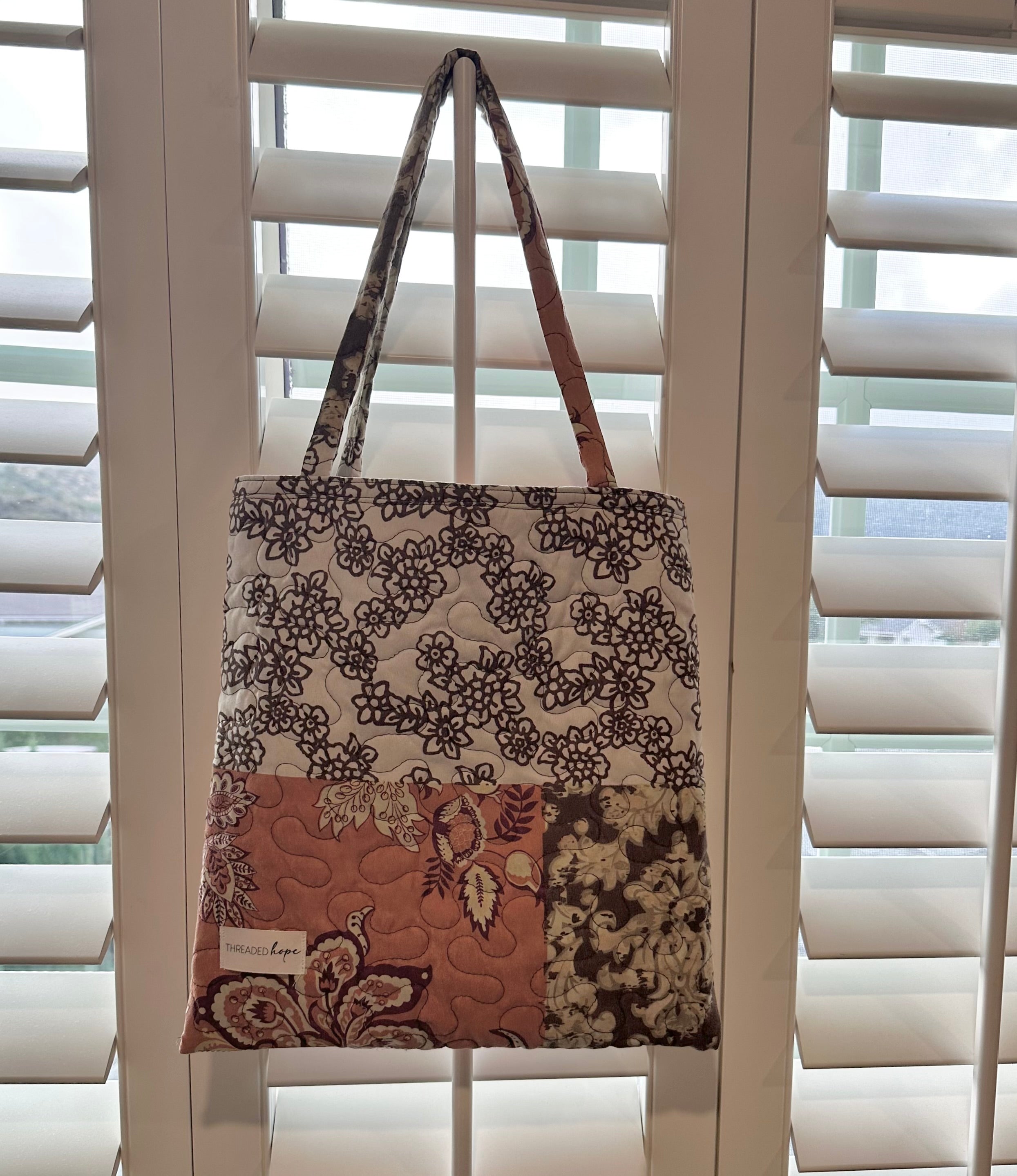 Quilted Tote Bag 12”x13.5” thumbnail 2