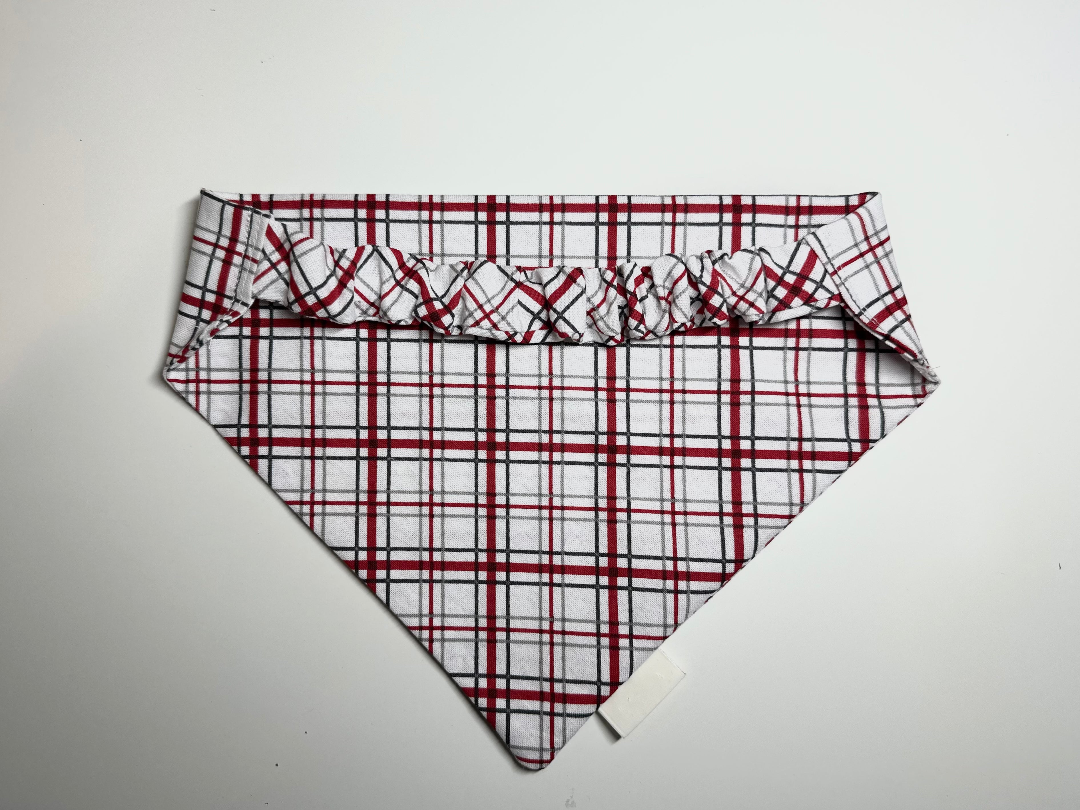 Red Plaid Christmas Pet Scrunch Bandana thumbnail 2